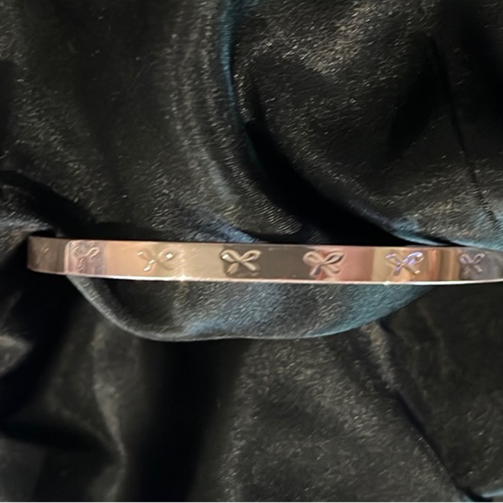 Simply Gilded rose gold cuff bracelet breast cancer awareness “be a light”